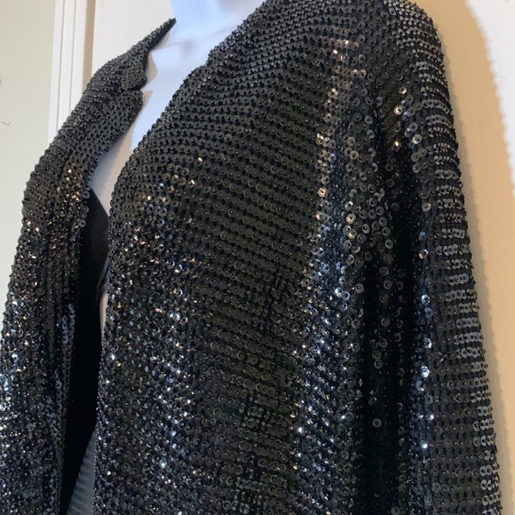 Vintage 1950s Sequin Open Cropped Cardigan - Picture 3 of 11
